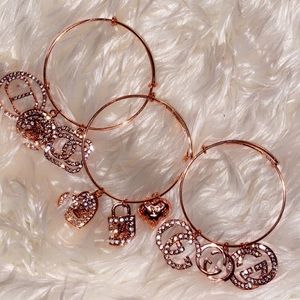 Rose Gold Bangles with inspired charms